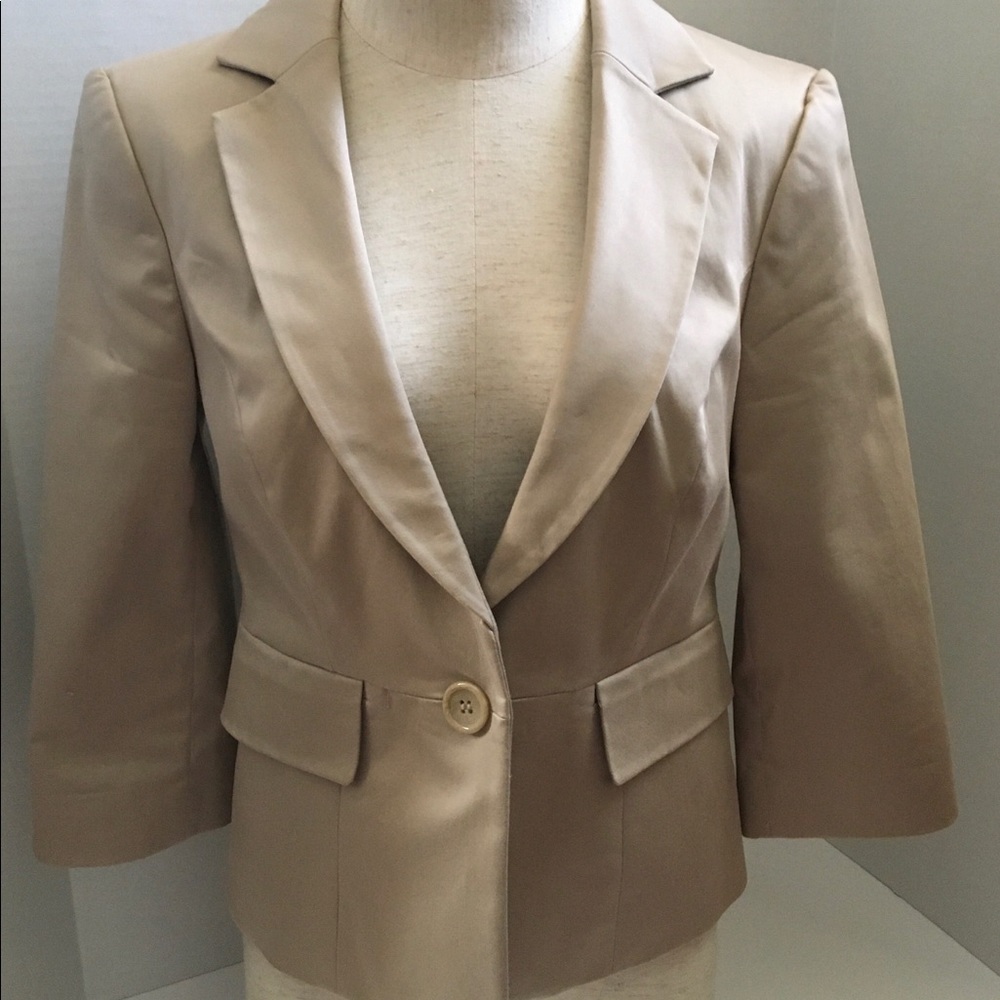 The Limited  Khaki jacket with cropped sleeves.